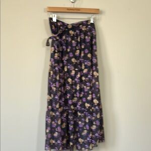 Baum und Pferdgarten Jeovanna Skirt Paris Flower Purple Midi Floral Lined Sz XS